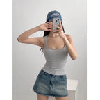 Sculpted Square Neck Tank Top for Women, Fashionable Tank Top, Women Square Neck Top