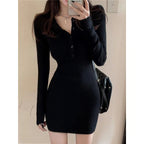 Elegant Dresses For Women, Sexy Solid Turtleneck, Full Sleeves Sheath Long Party Dress, Female Fashion Vestidos